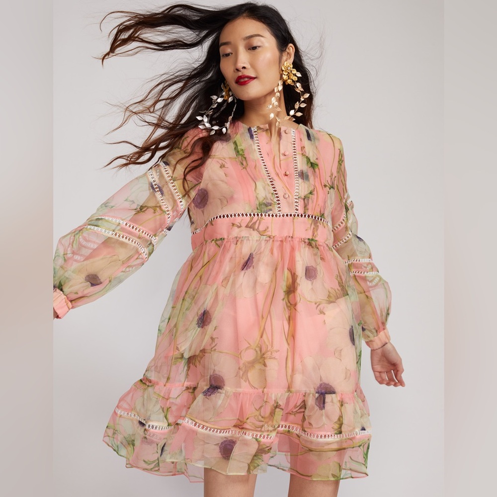 CYNTHIA ROWLEY POPPY ORGANZA DRESS